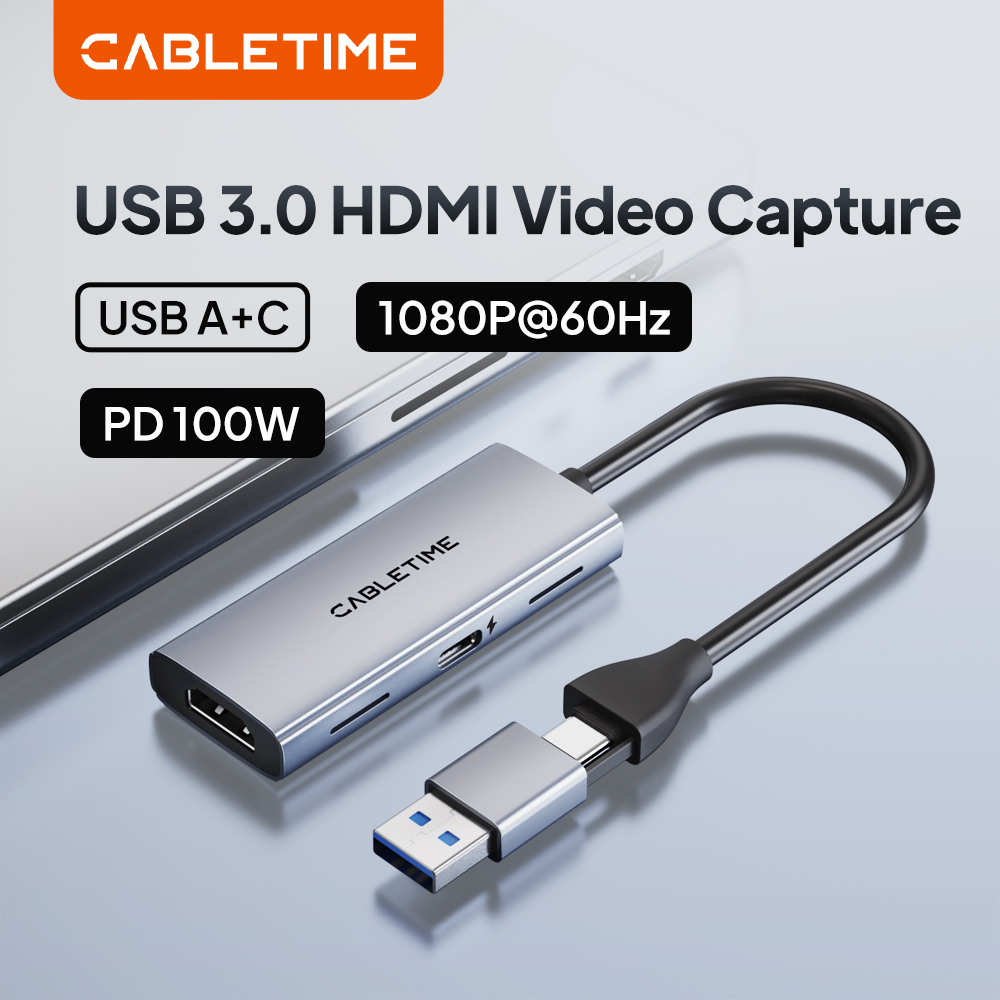 Capture Card Hdmi - CABLETIME USB 3.0 HDMI-Videoaufnahmekarte PD 100