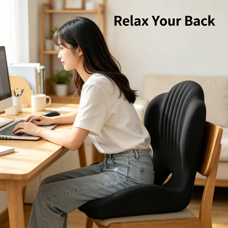 Gaming Chair Lumbar Pillow - Memory-Schaum Lendenwirbelstützkissen – Sitzkissen für Dekompression
