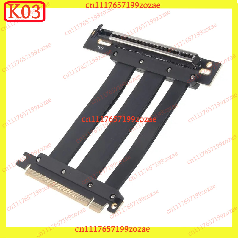 Pcie Riser Cable - K03 PCIe 5.0 X16 90-Grad-Steckplatz-Verlängerungskabel 10cm