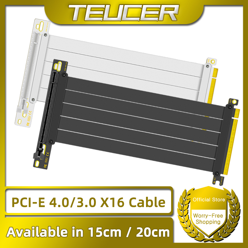 Pcie Riser Cable - TEUCER PCI-E 4.0 x 16 Riser-Kabel,