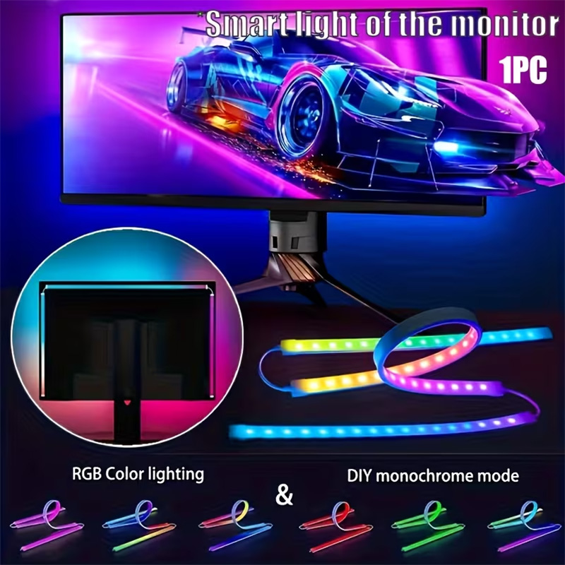 Pc Gaming Game - RGB Gaming-Lichtstreifen Monitor-Hintergrundbeleuchtung LED-Display Sync PC-Bildschirm