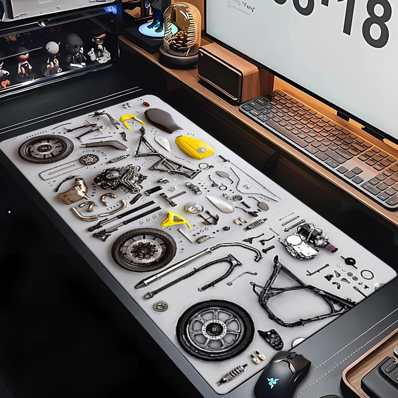 Gaming Desk Mat - Zerlegbares Diagramm-Gummi-Mauspad XXL Gaming-Zubehör Büro-Gamer Tastatur-Schreibtischunterlage