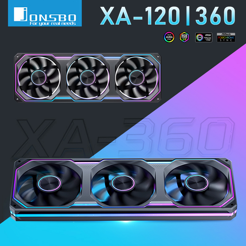 Pc Gaming Ff - Jonsbo XA-120/240/360 PC-Gehäuselüfter Dreiseitiger Spiegel ARGB