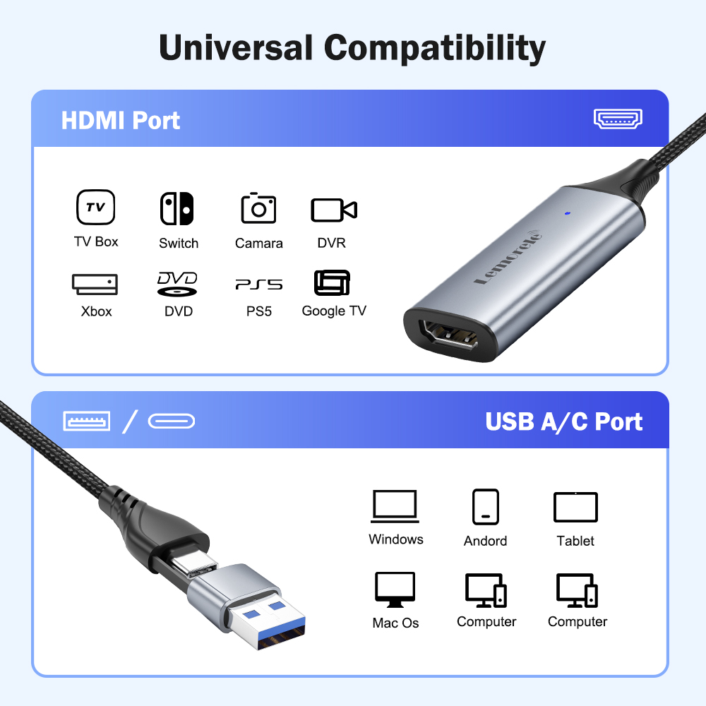 Lemorele USB 2.0 Video Capture – Capture Card Hdmi Bewertung und Preis