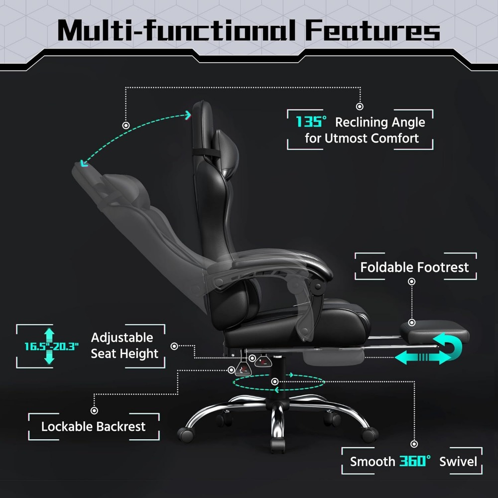 Komfortabler Gaming-Stuhl aus  – Gaming Chair Lumbar Pillow Bewertung und Preis