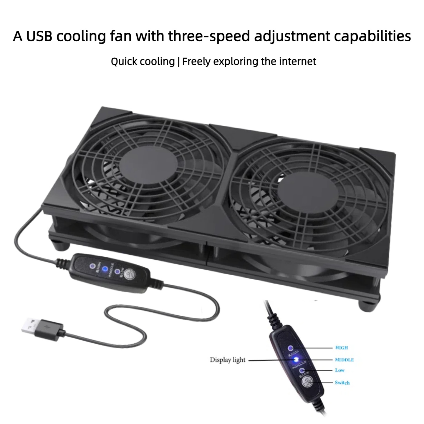Dualer USB-Lüfter mit 3-Stufen – Pc Gaming Ff Bewertung und Preis