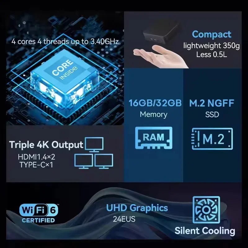 Intel Core i3 6100 MINI PC Son – Pc Gaming I3 Bewertung und Preis