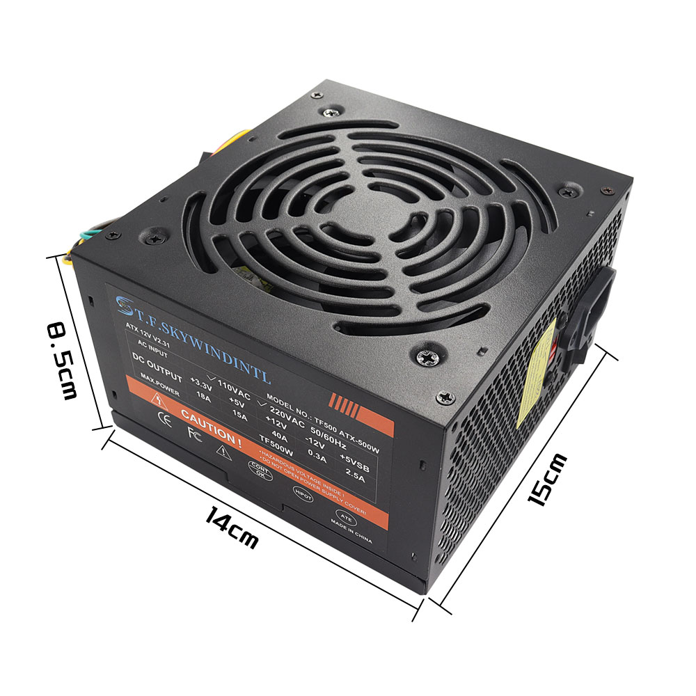 Günstiges 500 W schwarzes ATX- – Pc Gaming Ff Bewertung und Preis