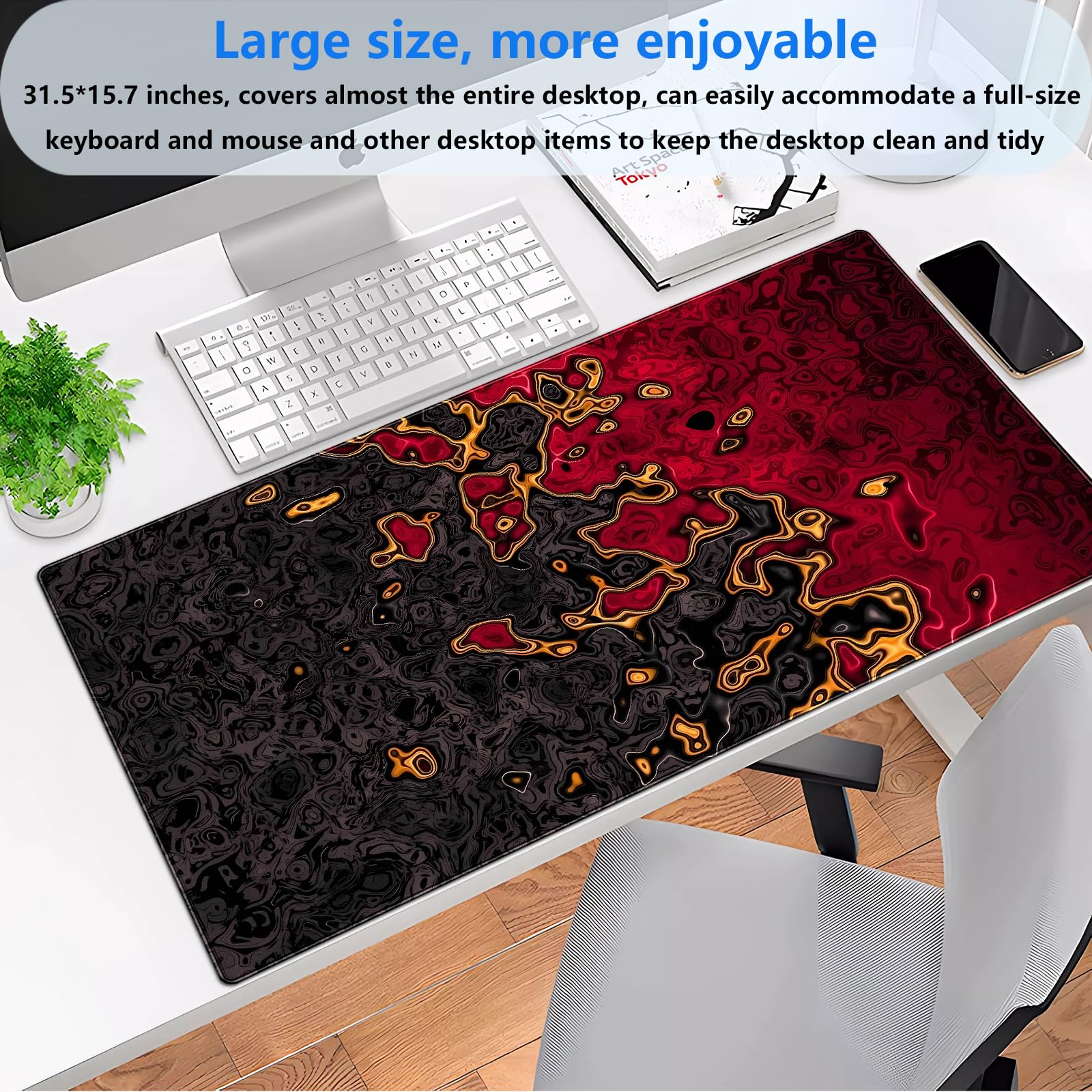 Rot-Schwarzes Extra Großes Gam – Gaming Desk Mat Bewertung und Preis