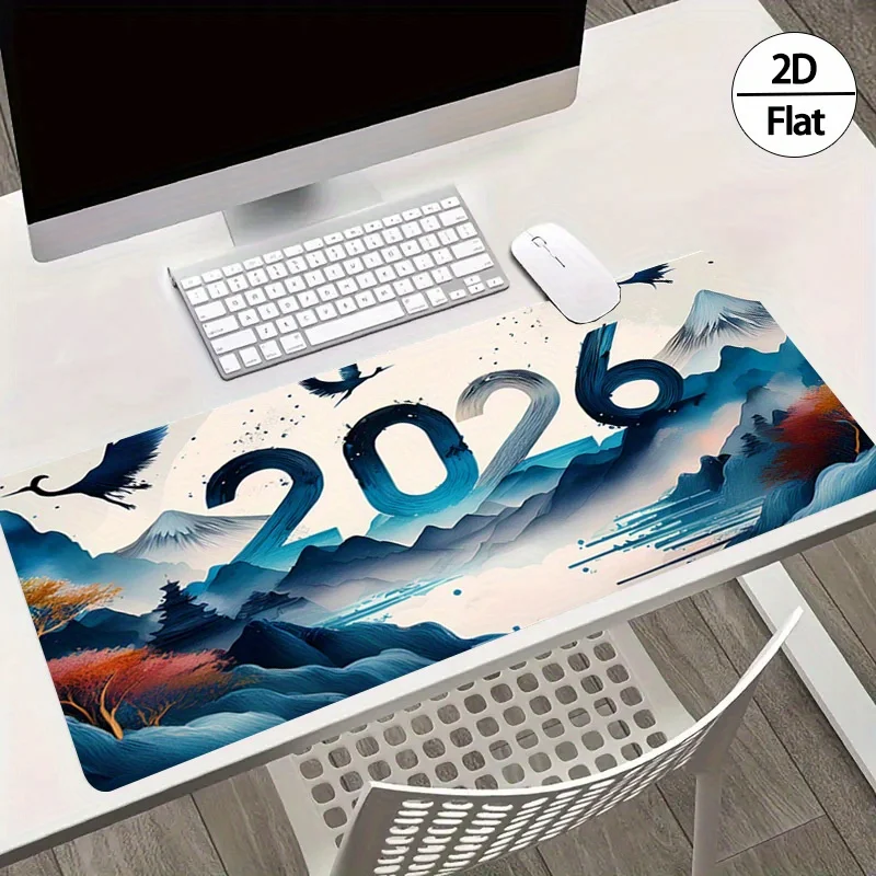 2026 Neujahr Tuschemalerei 2D- – Gaming Desk Mat Bewertung und Preis