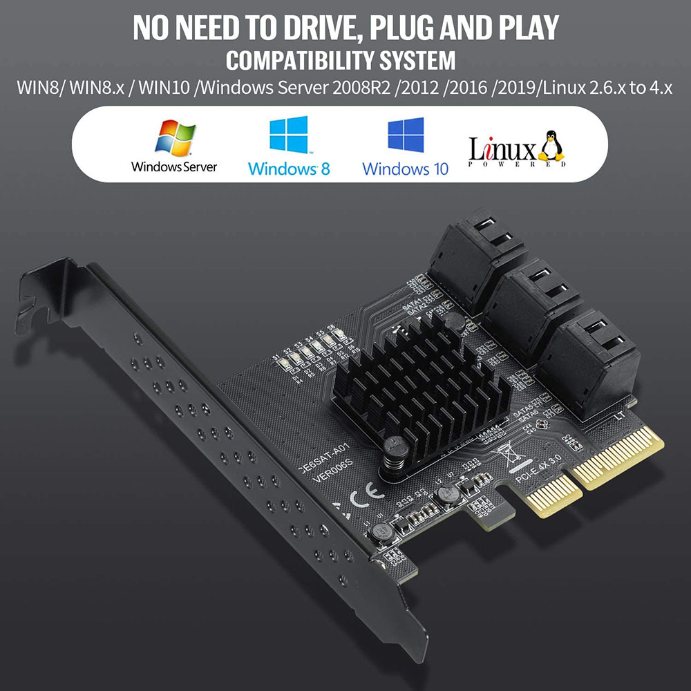 PCIe 4X 1X SATA-Karte mit 6 An – Pcie Riser Cable Bewertung und Preis