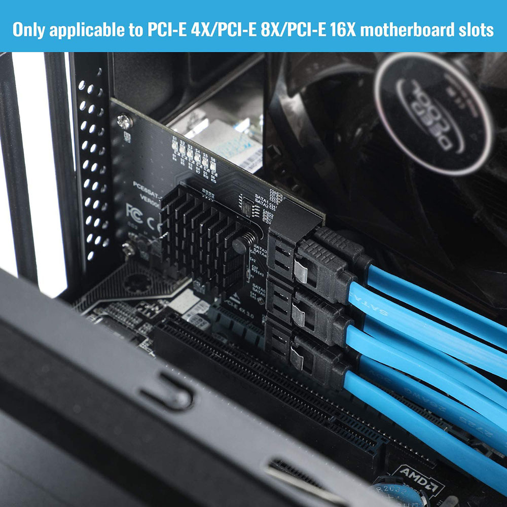 PCIe 4X 1X SATA-Karte mit 6 An – Pcie Riser Cable Bewertung und Preis